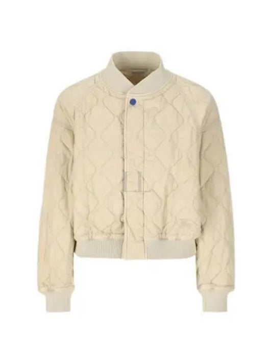 Quilted Bomber Jacket Ivory - BURBERRY - BALAAN 2