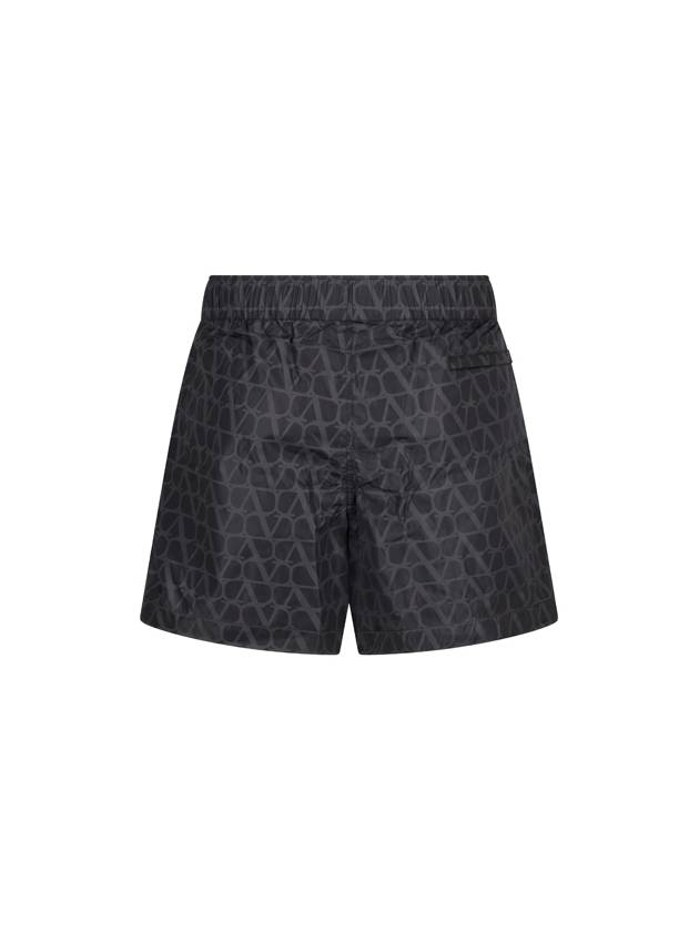 V Logo Swim Short Black - VALENTINO - BALAAN 3