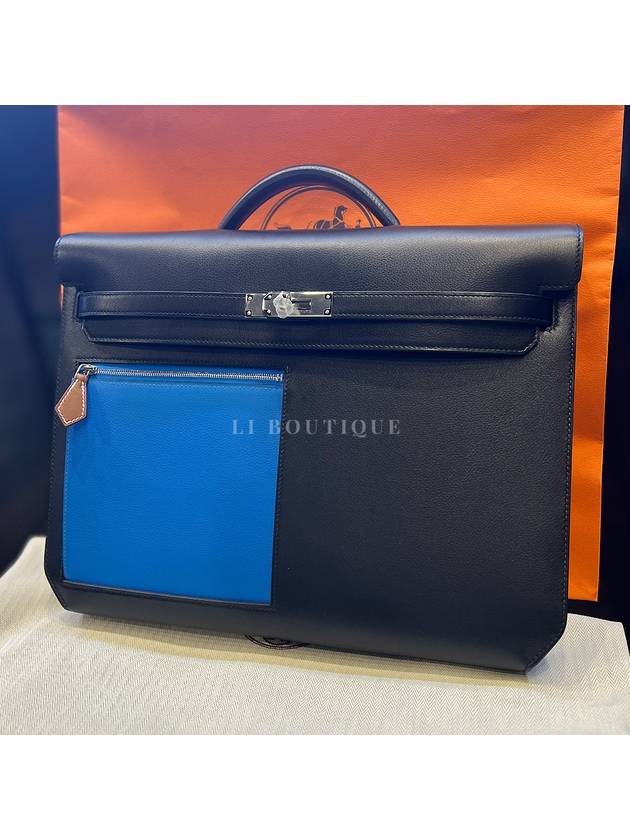 Kelly Depeche 36 Briefcase Briefcase Pocket Black - HERMES - BALAAN 6