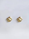 matte square earrings gold - SOSOO - BALAAN 1