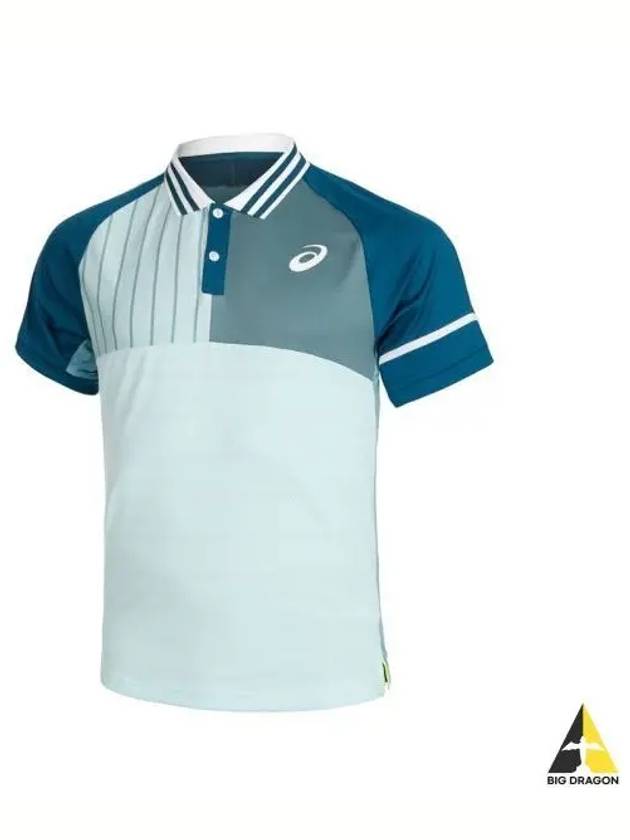 Men s Match Polo Shirt 2041A272405 Short Sleeve Collar T - ASICS - BALAAN 1