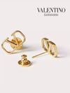 V Logo Earrings Gold - VALENTINO - BALAAN 8