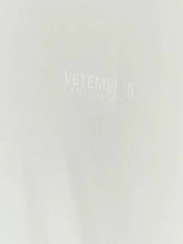 Cotton Short Sleeve T-Shirt White - VETEMENTS - BALAAN 4