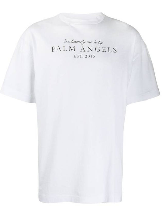 Palm Angels Logo Short Sleeve TShirt PMAA001F 19413019 0110 - PALM ANGELS - BALAAN 2