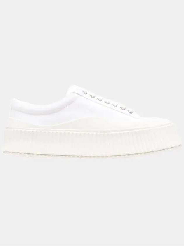 Platform Canvas Low Top Sneakers White - JIL SANDER - BALAAN 2