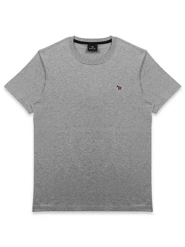 Zebra Logo Cotton Short Sleeve T-Shirt Grey - PAUL SMITH - BALAAN 3