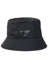 Re-Nylon Triangle Logo Bucket Hat Black - PRADA - BALAAN 2