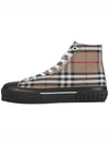 Vintage Check Stripe Logo High Top Sneakers Brown - BURBERRY - BALAAN 4