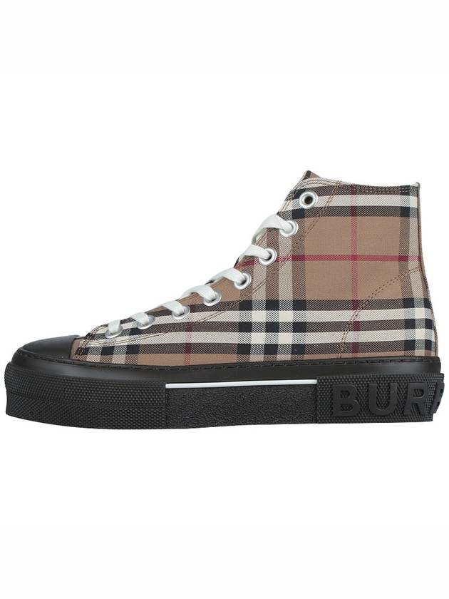 Vintage Check Stripe Logo High Top Sneakers Brown - BURBERRY - BALAAN 4