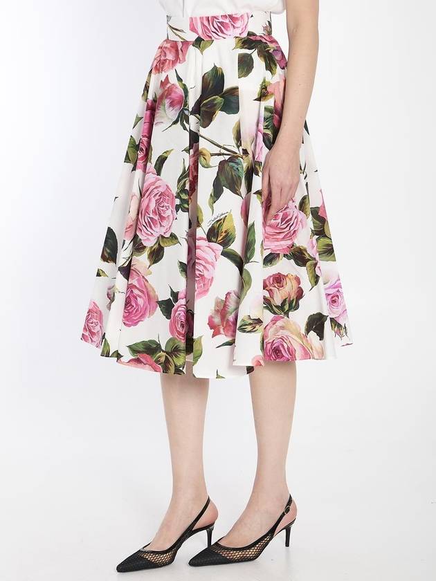 Midi Flared Floral Skirt - DOLCE&GABBANA - BALAAN 2