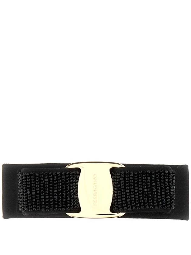 Vara Bow Hairclip Black - SALVATORE FERRAGAMO - BALAAN 3