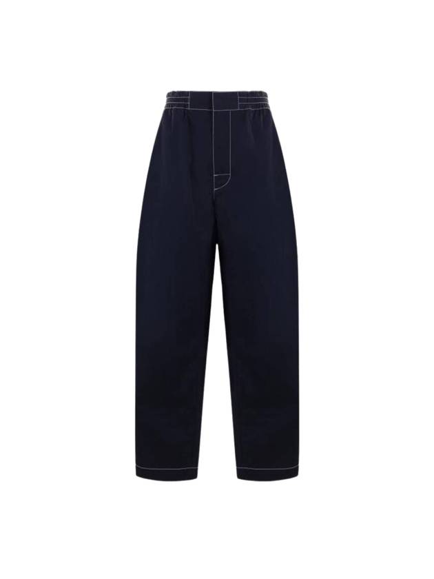 Elasticated Tech Nylon Wide Pants Navy - BOTTEGA VENETA - BALAAN 1