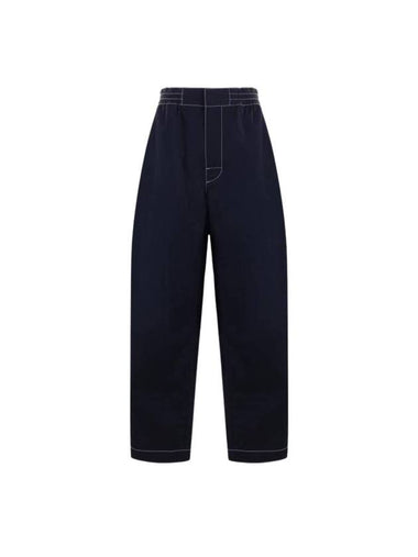 Elasticated Tech Nylon Wide Pants Navy - BOTTEGA VENETA - BALAAN 1