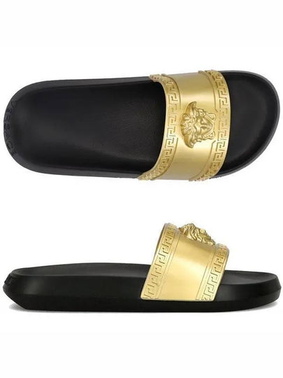 Greca Medusa Band Slide Slippers Gold - VERSACE - BALAAN 2