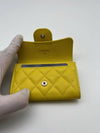 Classic Gold Hardware Grained Calfskin Card Wallet Yellow - CHANEL - BALAAN 8