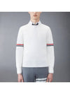 Men's Milan Stitch Armband Crew Neck Knit Top White - THOM BROWNE - BALAAN 2