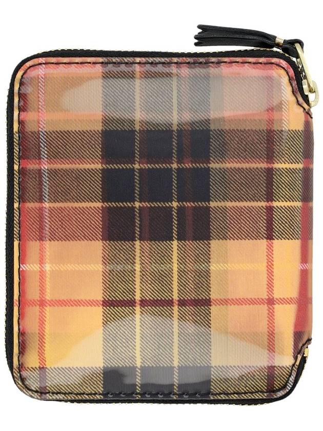 Women s Tartan Check Bicycle Wallet Red Yellow - COMME DES GARCONS WALLET - BALAAN 3