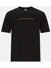 Metropolis Series Mercerized Jersey Graphic Badge Short Sleeve T-Shirt Black - CP COMPANY - BALAAN 2