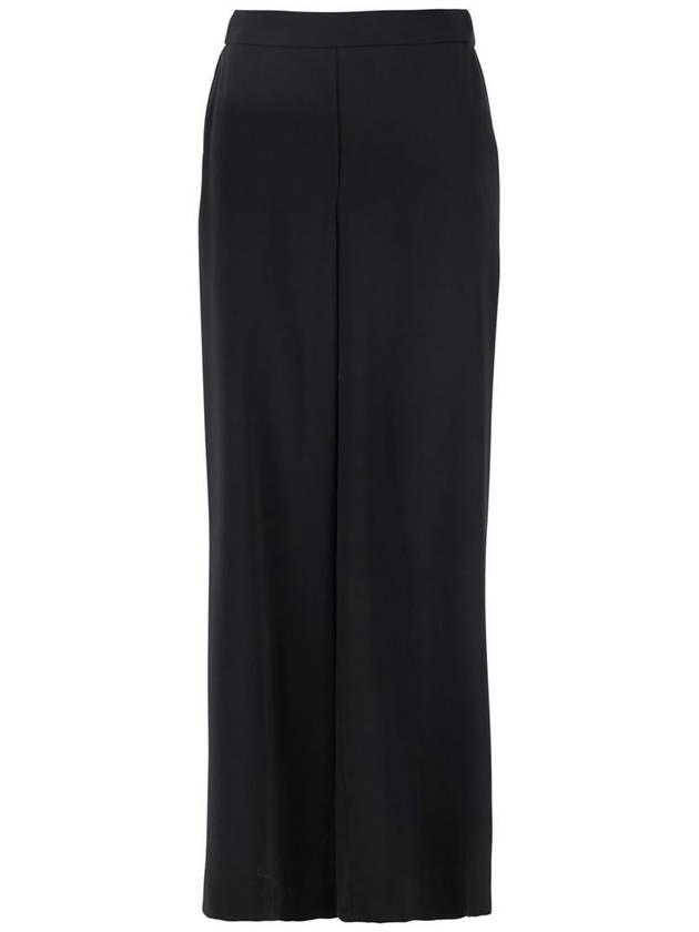 Black Pants With Wide Leg And Elastic Rear Waist In Tech Fabric Woman - P.A.R.O.S.H. - BALAAN 1