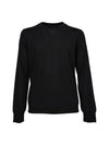 Back Stitch Crew Neck Wool Knit Top Black - MAISON MARGIELA - BALAAN 1