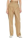 High-waisted Cotton Slacks Beige - BOTTEGA VENETA - BALAAN 2