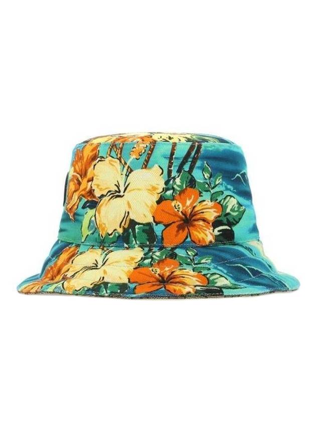 reversible print cotton-blend bucket hat - GUCCI - BALAAN 1