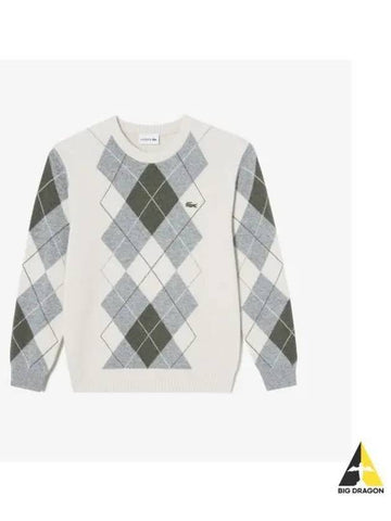 Men s Argyle Pullover Cream - LACOSTE - BALAAN 1