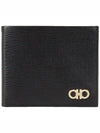 Gancini Half Wallet Black - SALVATORE FERRAGAMO - BALAAN 2