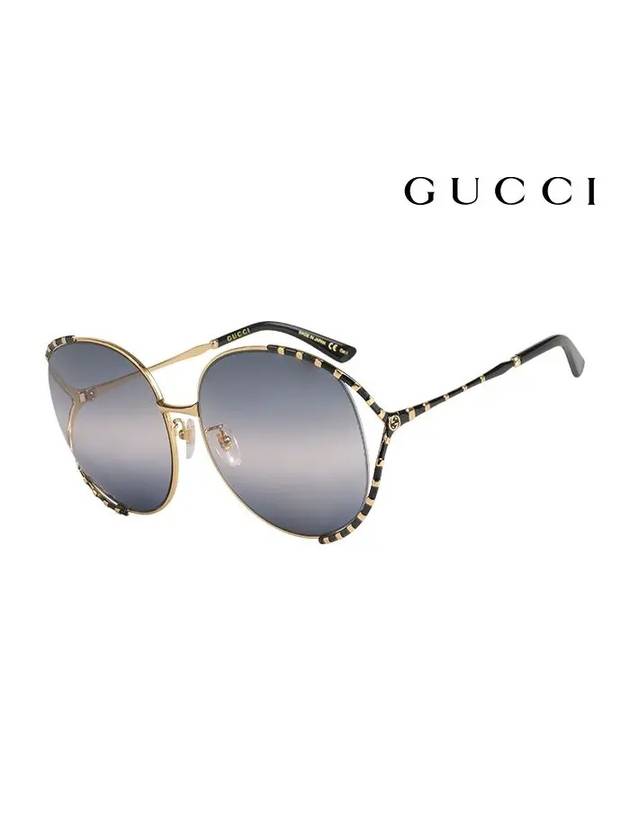 Eyewear Gradient Round Sunglasses Gold - GUCCI - BALAAN.