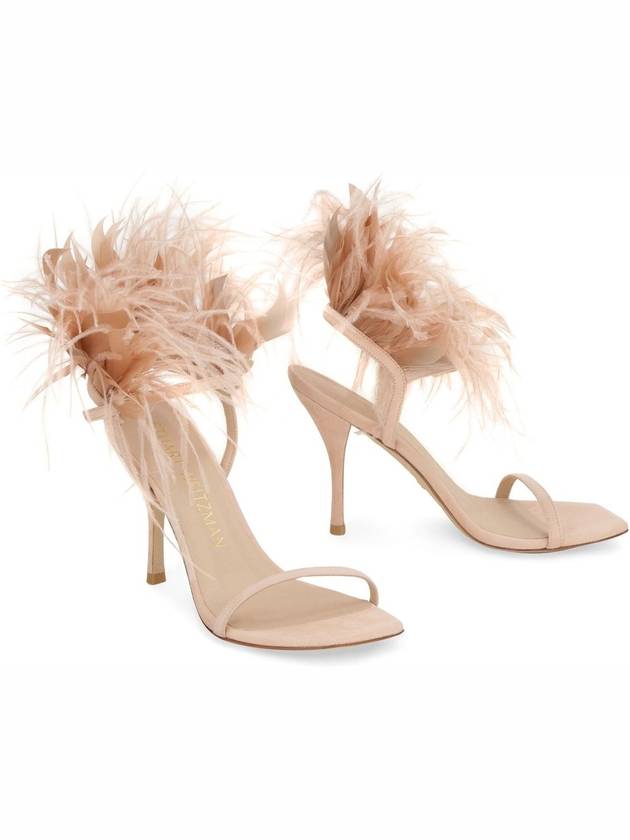 Stuart Weitzman Plume Suede Sandals - STUART WEITZMAN - BALAAN 3