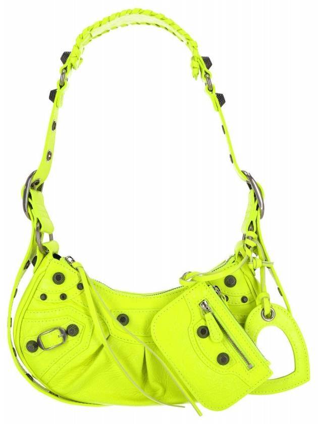 Women's Le Cagol XS Shoulder Bag Neon Yellow - BALENCIAGA - BALAAN 1