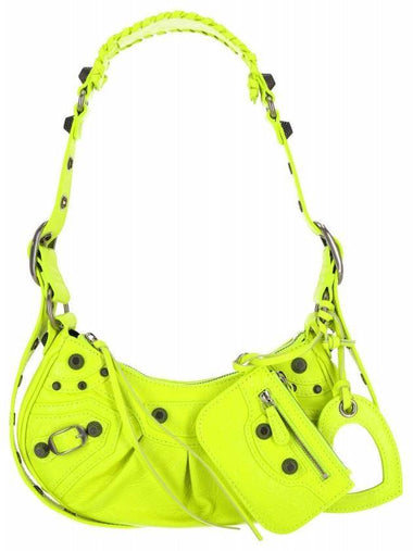 Women's Le Cagol XS Shoulder Bag Neon Yellow - BALENCIAGA - BALAAN 1