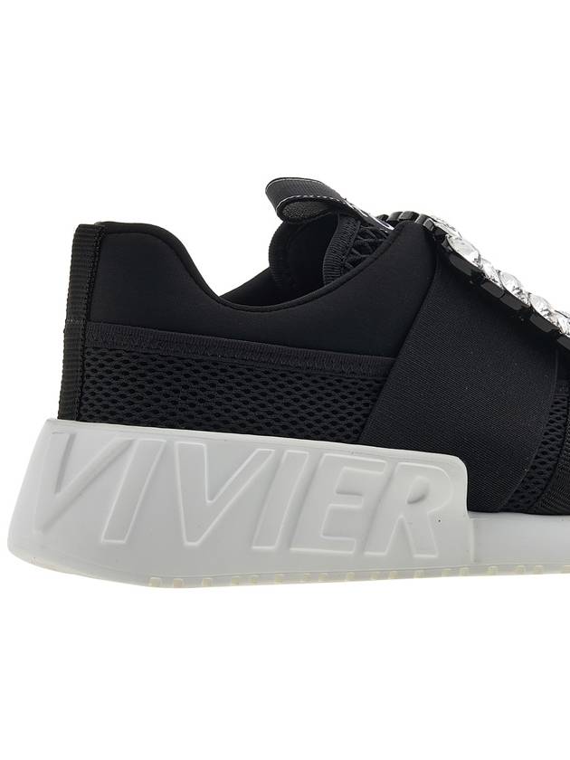 Viv Buckle Mesh Technical Low Top Sneakers Black - ROGER VIVIER - BALAAN 11