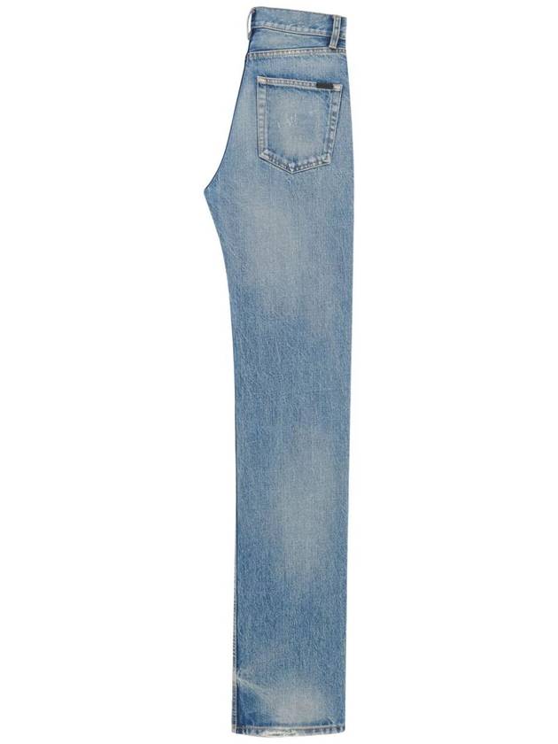 Denim Straight Pants 7199055 771399 Y13KB 5272 BLUE - SAINT LAURENT - BALAAN 3