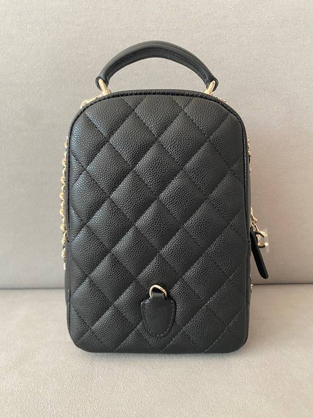 Classic top handle mini backpack caviar black gold AP3753 - CHANEL - BALAAN 3