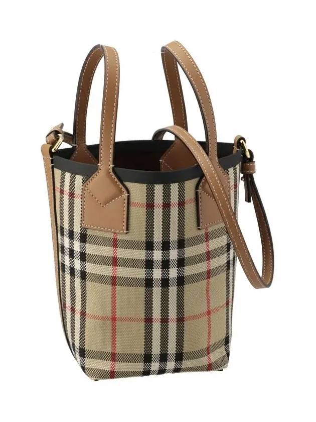 Mini London Tote Bag Archive Beige - BURBERRY - BALAAN 4