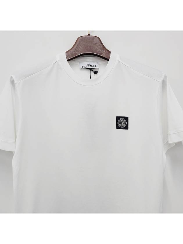 Logo Patch Short Sleeve T-Shirt Black - STONE ISLAND - BALAAN 9