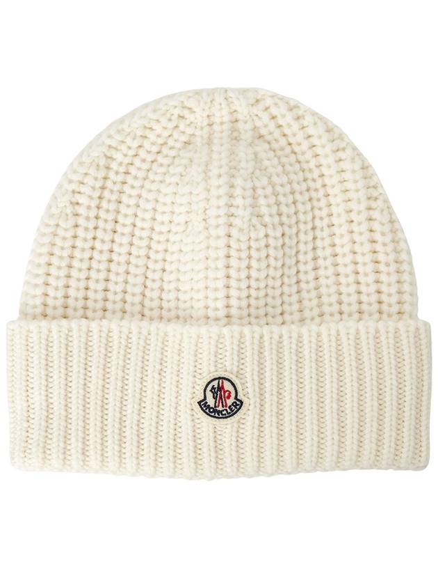 Wool Beanie White - MONCLER - BALAAN 2