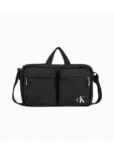 JEANS Men s Black CKJ City Nylon Crossover Bag HH3777 001 - CALVIN KLEIN - BALAAN 1