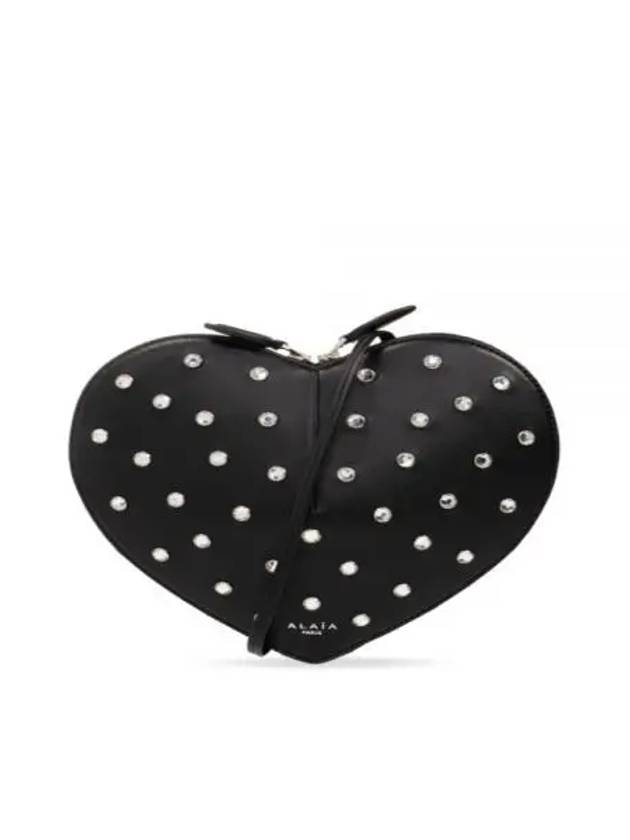 Le Coeur Heart Calfskin Shoulder Bag Black - ALAIA - BALAAN 2