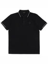 Men's Logo Patch Cotton Short Sleeve Polo Shirt Black - MONCLER - BALAAN 2