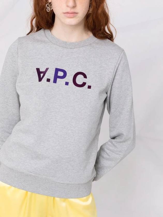 Logo Print Sweatshirt Grey - A.P.C. - BALAAN 4