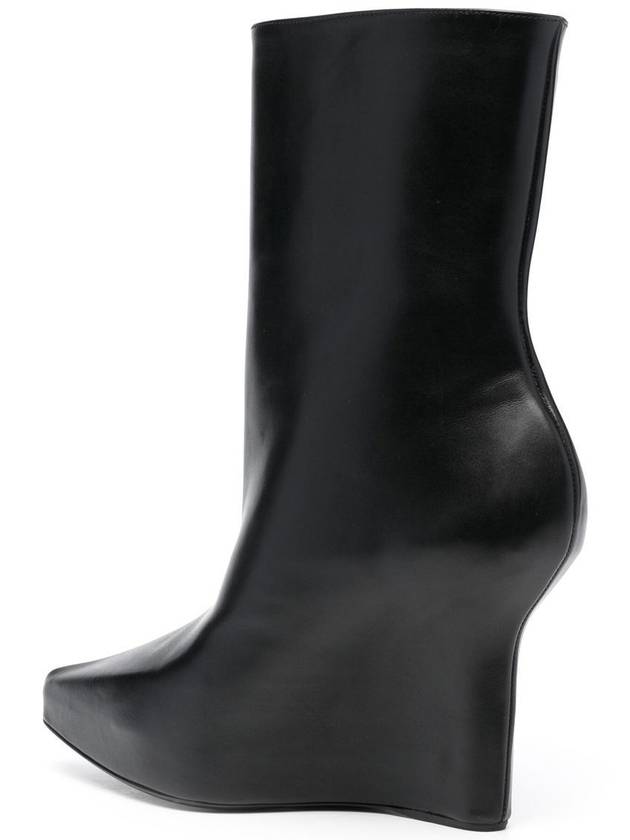 4G Rock Calfskin Wedge Middle Boots Black - GIVENCHY - BALAAN 4