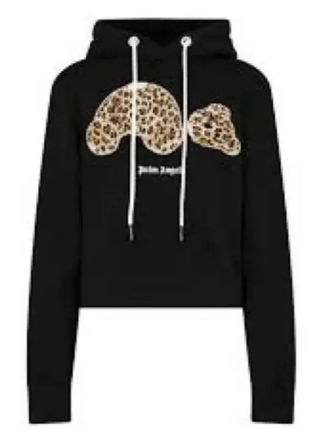 Leopard Bear Hooded Top Black - PALM ANGELS - BALAAN 2