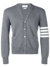 Milano Stitch 4-Bar Cardigan Medium Grey - THOM BROWNE - BALAAN 2