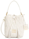 Matelasse Nappa Leather Bucket Bag White - MIU MIU - BALAAN 2