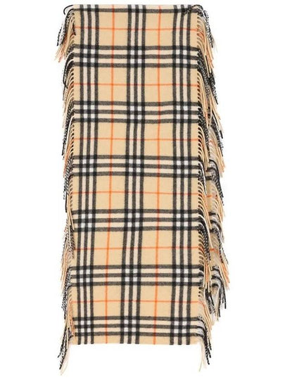 Happy Check Cashmere Scarf Sand - BURBERRY - BALAAN 2