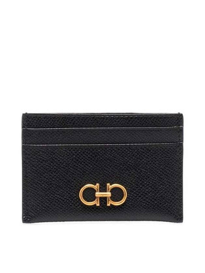 Gancini Card Wallet Black - SALVATORE FERRAGAMO - BALAAN 2