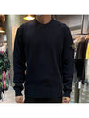 Wappen Patch Crew Neck Wool Knit Top Navy - STONE ISLAND - BALAAN 3