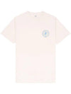 Prince Logo Print Cotton Short Sleeve T-Shirt Cream - SPORTY & RICH - BALAAN 1